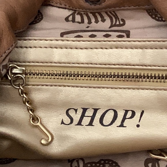 VINTAGE JUICY COUTURE BROWN LEATHER PURSE - Picture 5 of 10